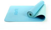 Коврик УТ-00018913 для йоги и фитнеса FM-201 TPE 173x61x0,5 см cиний пастель/мятный STARFIT
