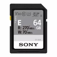 Карта-памяти SDXC 64GB Sony SF-E UHS-II U3 V30 270/70 MB/s (SF-E64)