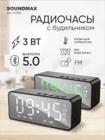 Радио-часы Soundmax SM-1520B Black/White