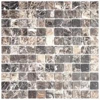 Мозаика из мрамора Natural Mosaic 4M022-26T-(Emperador-Dark) 4 мм коричневый квадрат матовый