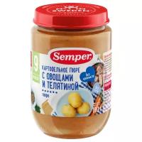 Пюре Semper картофельное пюре с морковью и телятиной (с 9 месяцев) 190 г, 1 шт