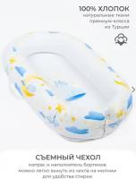 Кокон для новорожденных Dr.Hygge HG20003/Светло-синий_умка