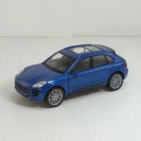 Металлическая машинка 1:34-1:39 PORSCHE MACAN TURBO, синий 43673D Welly