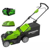 Электрическая газонокосилка Greenworks 2504707uf G40LM41K6, 41 см