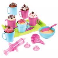 Набор посуды Smoby для приготовления кексов 312101 голубой/зеленый/розовый