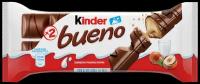 Вафли в молочном шоколаде Kinder bueno с молочно-ореховой начинкой