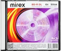Диск BD-R Mirex 50 Gb, 6x, Slim Case (1), DL (1/50)