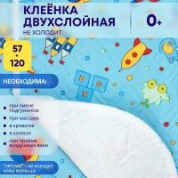 Клеенка Бусинка 57*120 см детская подкладная, наматрасник, в кроватку, коляску непромокаемая ПВХ, 1010