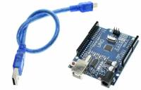 Arduino UNO R3 (Arduino совместимая) с USB кабелем