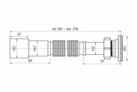 Сифон для раковины АНИ пласт G216, гофрированный, 1 1/4