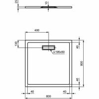 Душевой поддон Ideal Standard Ultraflat New 80х80 черный (T4466V3)