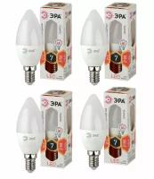 Лампа светодиодная B35-7W-827-E14 (комплект 4 шт.) (диод, свеча, 7Вт, тепл, E14)