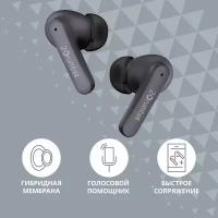 Гарнитура вкладыши A4Tech 2Drumtek B25 TWS пеп. серый беспроводные bluetooth (B25 ASH GREY)