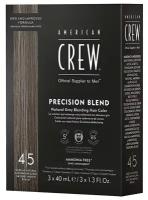 American Crew Precision Blend краска-камуфляж для седых волос, 4/5 средний натуральный, 120 мл