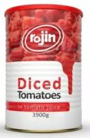 Консервированные помидоры резаные очищенные в томатном соке ROJIN, 1 шт, 3900 гр