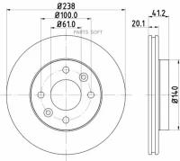 Диск Тормозной Pro HELLA PAGID арт. 8DD355101-261