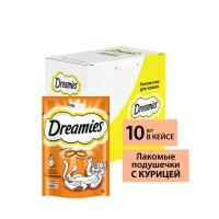 Лакомство для кошек Dreamies подушечки с курицей, 30г х 10шт