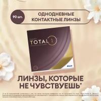 Линзы контактные мягкие Dailies Total 1 ® 90 pk /Диоптрии -2.50 /Радиус 8.5 /Диаметр 14.1