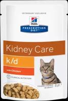 Hill's Prescription Diet k/d Kidney Care пауч для кошек диета для поддержания здоровья почек Курица