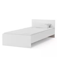Каркас кровати Pragma Tevi с реечным основанием, спальное место 90х200 см, размеры 96х206 см, ЛДСП, белый
