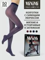 Колготки MiNiMi Tulle Lurex, 50 den, размер 2, синий