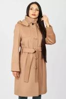 Женское пальто Марго, размер 52, цвет бежевый