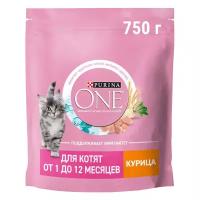 Сухой корм Purina ONE для котят с курицей и цельными злаками, 750 г