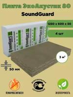 Плита звукопоглощающая минеральная SoundGuard ЭкоАкустик 80 (3 м²)