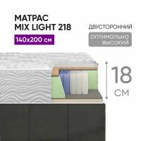 Матрас 140х200 Miх Light 218, высота 18см, двухсторонний, независимые пружины, анатомический, ортопедический