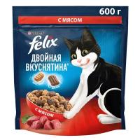 Felix Двойная вкуснятина 600 г сухой корм для взрослых кошек, с мясом