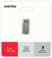 Флеш-накопитель USB 2.0 Smartbuy 16GB MU30 Metal (SB016GBMU30), серый металлик