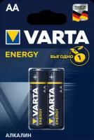 Батарейка щелочная Varta LR6 (AA) Energy 1.5В блистер 2шт (4106 213 412)