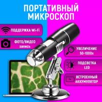 Цифровой электронный USB микроскоп с подсветкой