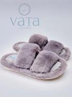 Тапочки VATA collection, размер 40/41, серый