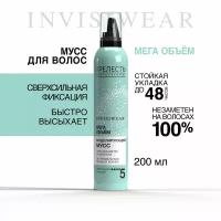 Невесомый мусс для волос Экстремальный объём Прелесть Professional Invisiwear, ССФ, фиксация до 48 часов, 200 мл