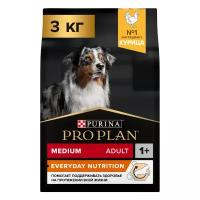 Pro Plan Medium Adult для взрослых собак средних пород Курица, 3 кг