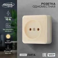 Розетка одноместная Luazon Lighting 