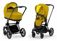 Коляска 2 в 1 Cybex PRIAM IV Mustard Yellow шасси Matt Black