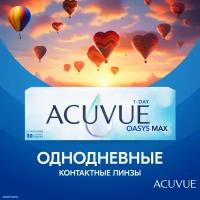 Контактные линзы ACUVUE Oasys Max 1-day, 30 шт., R 8,5, D -2,75, бесцветный