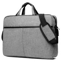 Сумка F-MAX с регулируемым плечевым ремнем, креплением на чемодан для хранения и перевозки ноутбуков диагональю до 17.3 дюймов, серая