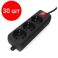 Удлинитель Гарнизон 3 Sockets 3m Black EL-NB-G3-B-3