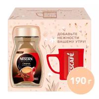 Набор растворимый кофе Nescafe Classic Crema стеклянная банка 190г с кружкой