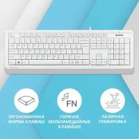 Клавиатура A4 Fstyler FK10 белый/серый (FK10 WHITE)