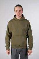 Магазин Толстовок - Khaki Hoodie Man Classic Мужская толстовка цвета хаки худи классическая 320гр/м.кв, 2XL-54-Unisex-(Мужской)