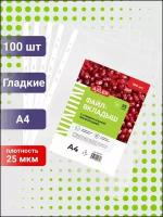 Файлы а4 100 шт AXLER папка вкладыши с перфорацией, прозрачные гладкие глянцевые мультифоры для документов и бумаг, файлики формата a4 25 мкм в наборе