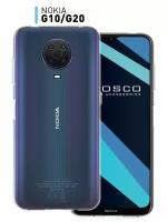 Чехол для Nokia G20 и Nokia G10 (Нокиа Джи 20 и Джи 10) с защитой блока камер ROSCO, тонкий мягки силиконовый чехол, прозрачный