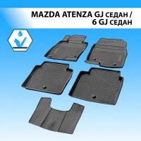 Комплект ковриков в салон RIVAL 13802001 для Mazda 6, Mazda Atenza с 2012 г., 5 шт