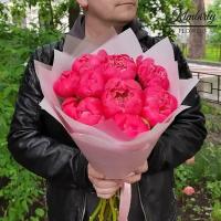 19 коралловых пионов Корал Шарм. Букет 1 Kimbirly Flowers