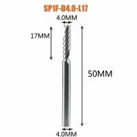 Dreanique однозаходная чистовая фреза по дереву для ЧПУ (4x17x50x4) SP1F-D4.0-L17 39706