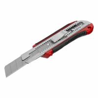 Нож Matrix 25 мм, выдвижное лезвие, усиленная метал. направляющая, метал. обрезин. ручка 78959
